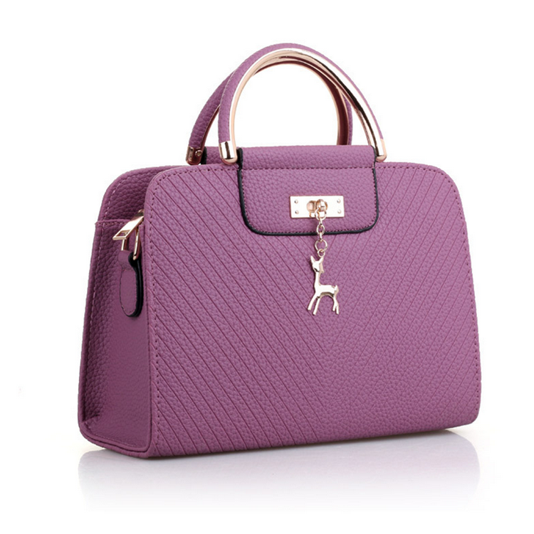ZYB022 Elegance Embossed Handbag with Deer Charm