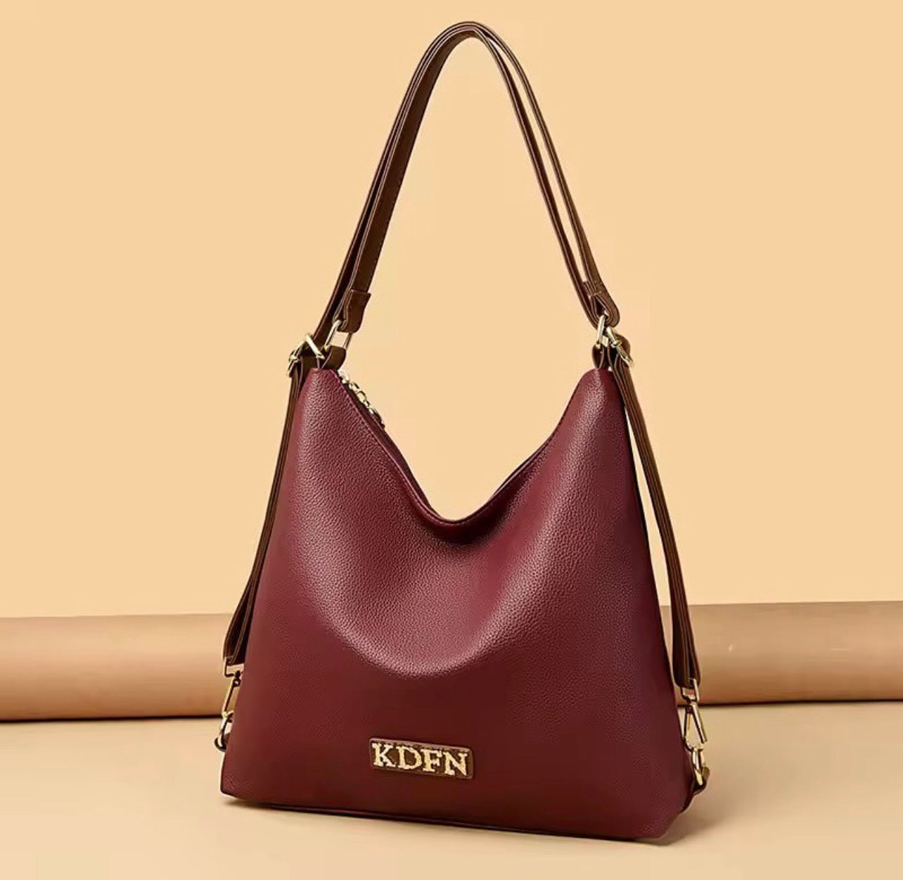 ZYB168 Multifunctional Leather Shoulder Bag with Convertible Straps