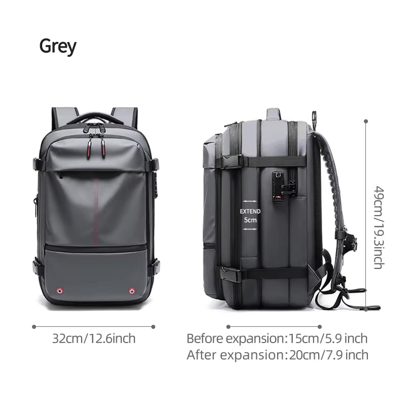 ZYB181 17 Inch Expandable Waterproof Travel Backpack With Laptop Space