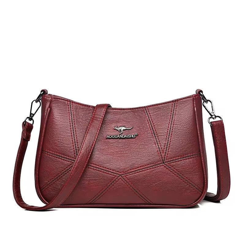 ZYB136 Versatile Leather Tote with Multiple Compartments