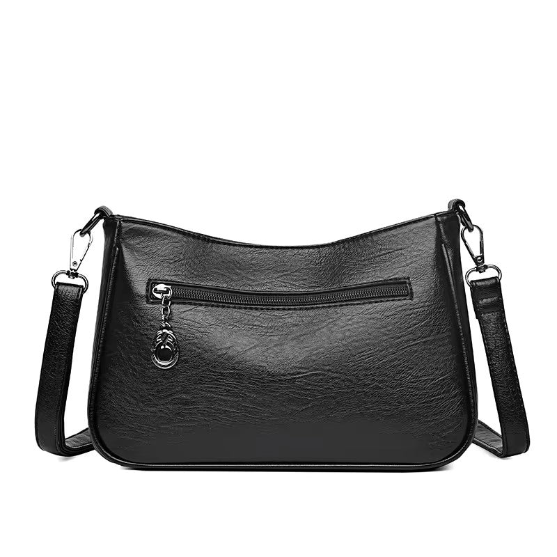ZYB136 Versatile Leather Tote with Multiple Compartments