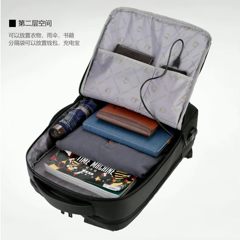 ZYB182 Tech-Savvy Backpack with Built-in Power Bank