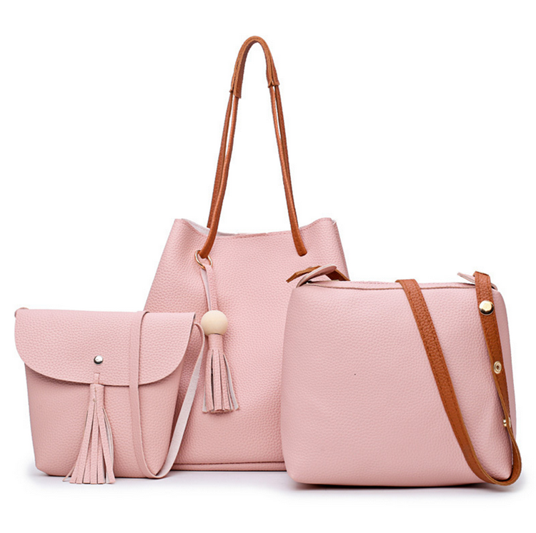 ZYB025 4-Piece Grey Handbag Set