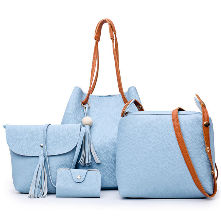 ZYB025 4-Piece Grey Handbag Set