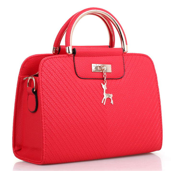 ZYB022 Elegance Embossed Handbag with Deer Charm
