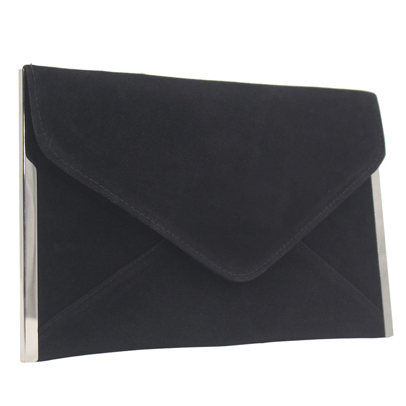 ZYB012 Sleek Velvet Envelope Clutch