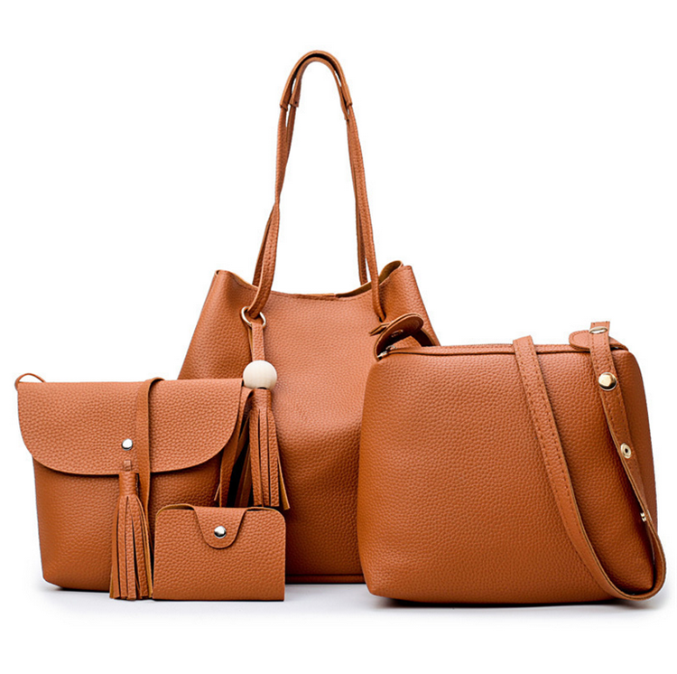 ZYB025 4-Piece Grey Handbag Set