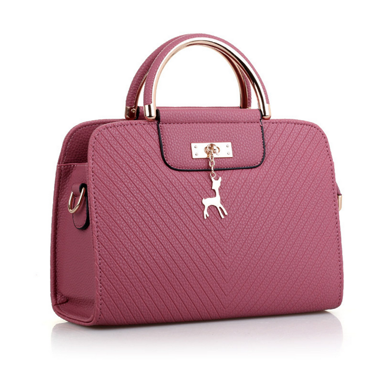 ZYB022 Elegance Embossed Handbag with Deer Charm