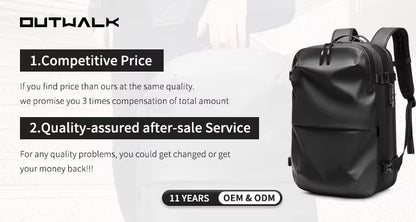 ZYB181 17 Inch Expandable Waterproof Travel Backpack With Laptop Space