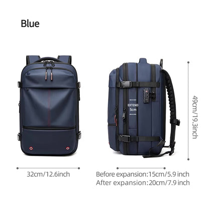 ZYB181 17 Inch Expandable Waterproof Travel Backpack With Laptop Space