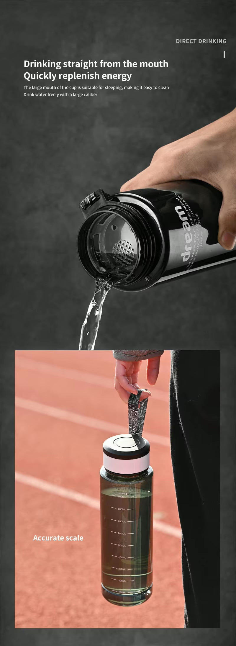 ZYB187 Large Capacity Sports Water Bottle