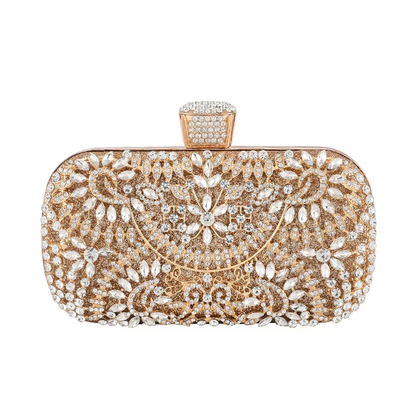 ZYB058 Dazzling Elegance: Crystal Embellished Clutch