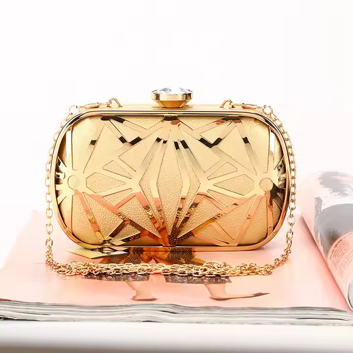 ZYB076 Geometric Glam: Cutout Clutch