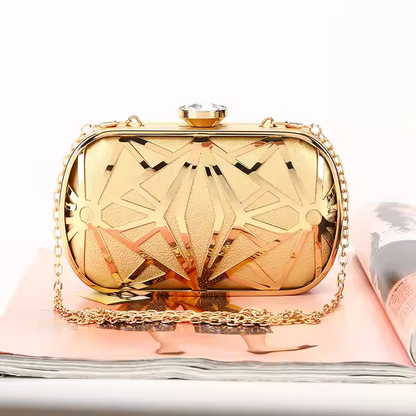 ZYB076 Geometric Glam: Cutout Clutch