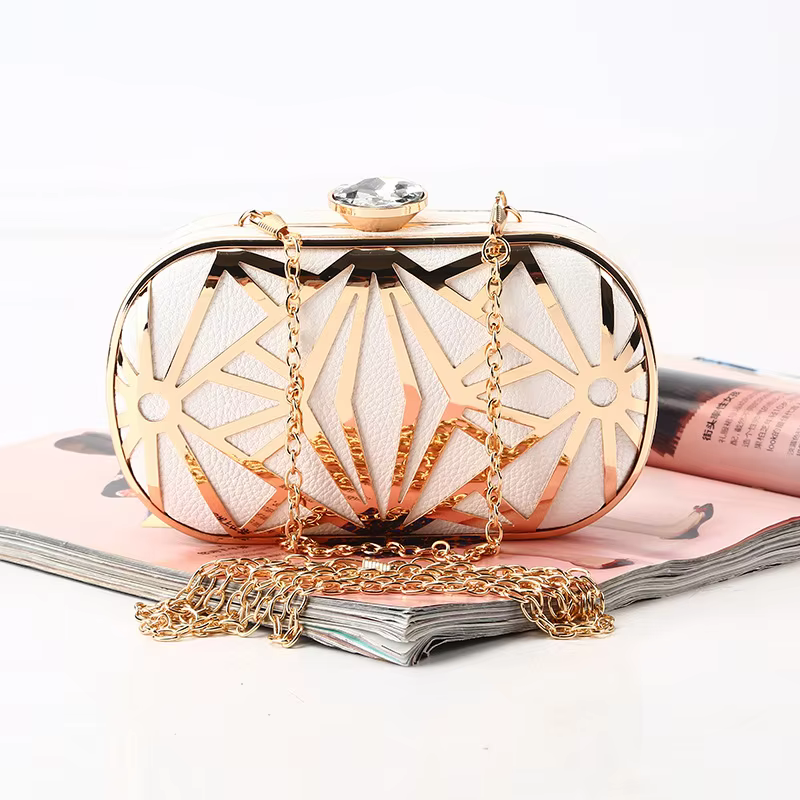 ZYB076 Geometric Glam: Cutout Clutch
