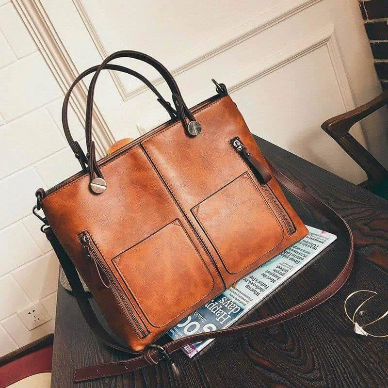 ZYB106 Vintage-Inspired Leather Shoulder Bag