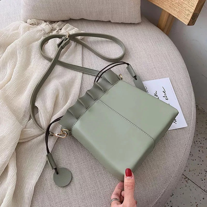 ZYB015 Chic Ruffled Bucket Bag