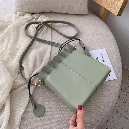 ZYB015 Chic Ruffled Bucket Bag
