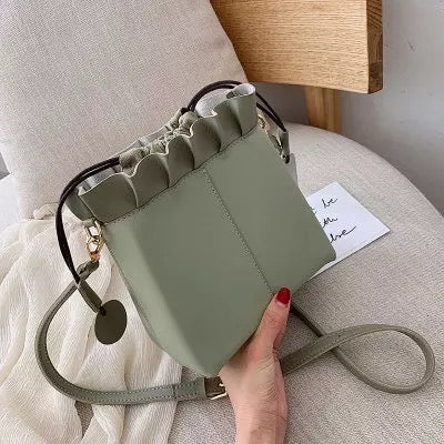 ZYB015 Chic Ruffled Bucket Bag