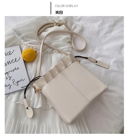 ZYB015 Chic Ruffled Bucket Bag