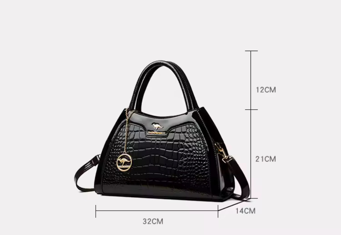 ZYB196 Elegant Crocodile-Embossed Handbag
