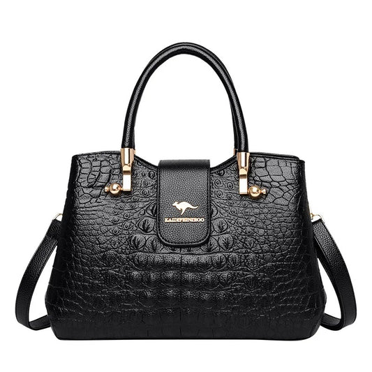 ZYB193 Elegant Crocodile-Embossed Top Handle Bag