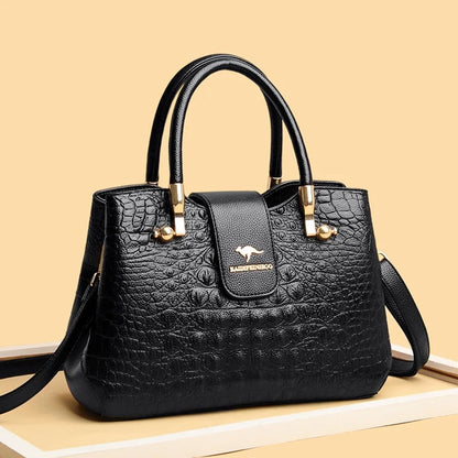 ZYB193 Elegant Crocodile-Embossed Top Handle Bag