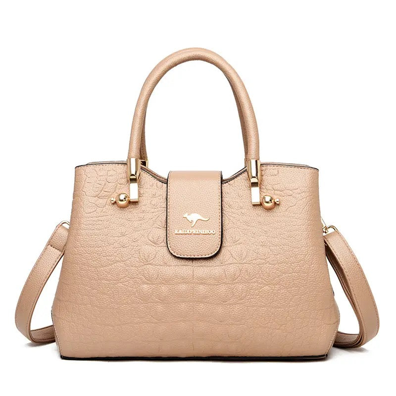 ZYB193 Elegant Crocodile-Embossed Top Handle Bag