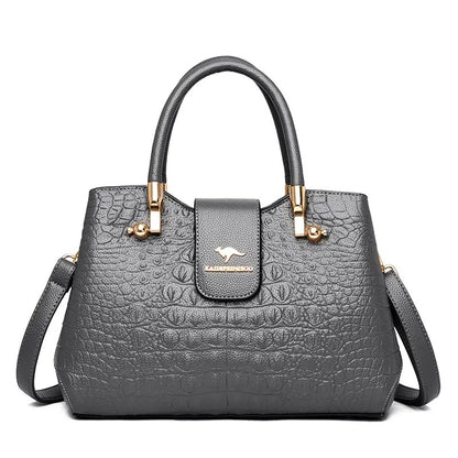 ZYB193 Elegant Crocodile-Embossed Top Handle Bag