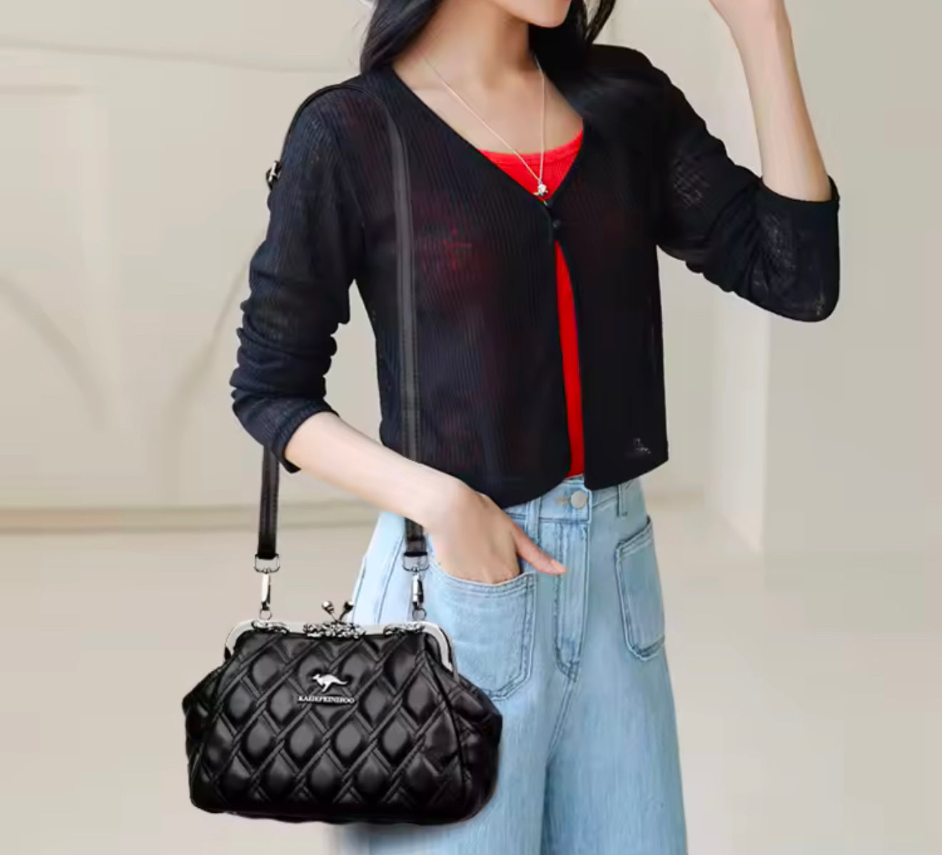 ZYB209 Elegant Flap Top Handle Crossbody