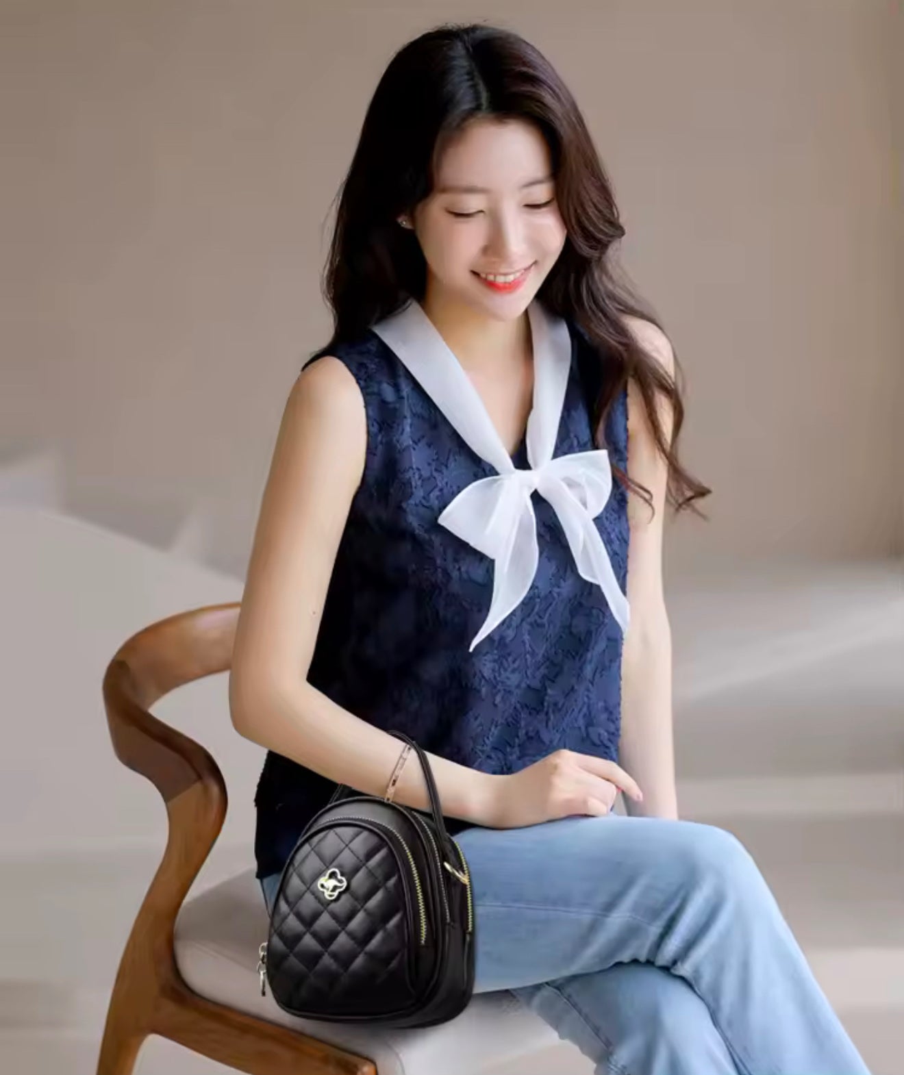 ZYB213 Quilted Dome Mini Handbag