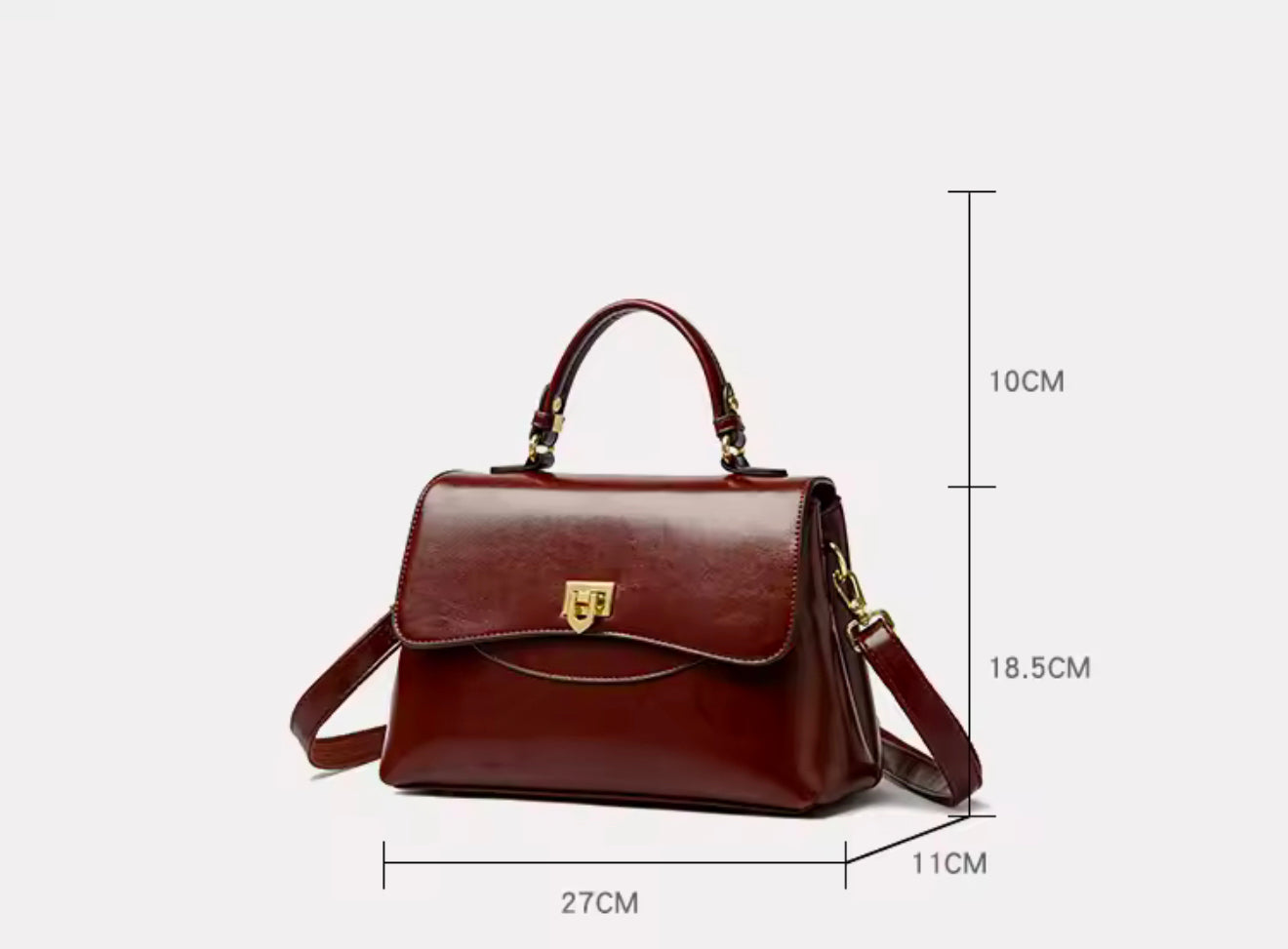 ZYB200 Elegant Flap Closure Handbag - Versatile Style