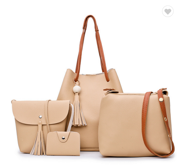 ZYB025 4-Piece Grey Handbag Set