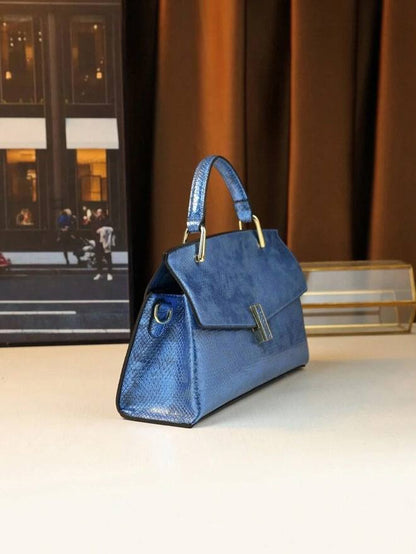 ZYB191 Elegant Snakeskin-Embossed Top Handle Bag